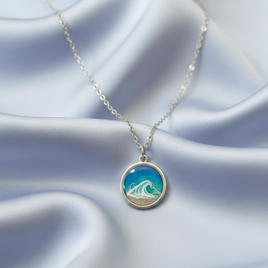 Ocean Beach Necklace – Sterling Silver & Stainless Steel